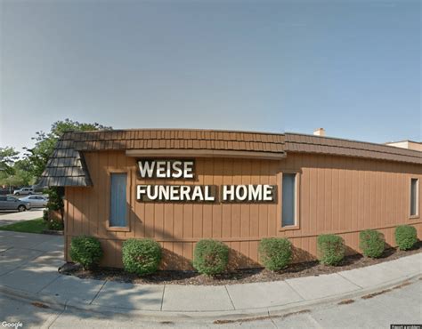 Feb 24, 2024 · Website Authorize original obituaries for this funeral home Edit Located in Allen Park, MI Weise Funeral Home 7210 Park Ave, Allen Park, MI 313 …